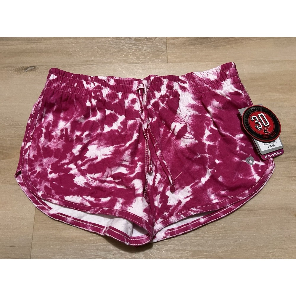 NWT Colosseum Athletics Girls Youth Pink Tie Dye Shorts Size XL‎ 14-16